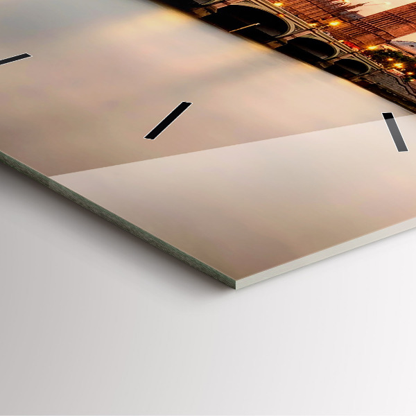 Čtvercové nástěnné hodiny Big Ben londýnské panorama