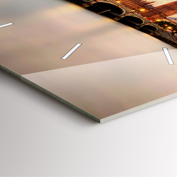 Čtvercové nástěnné hodiny Big Ben londýnské panorama