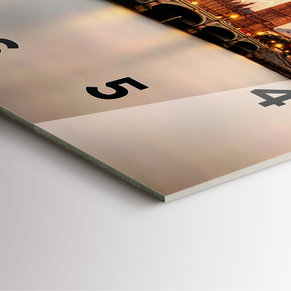 Čtvercové nástěnné hodiny Big Ben londýnské panorama