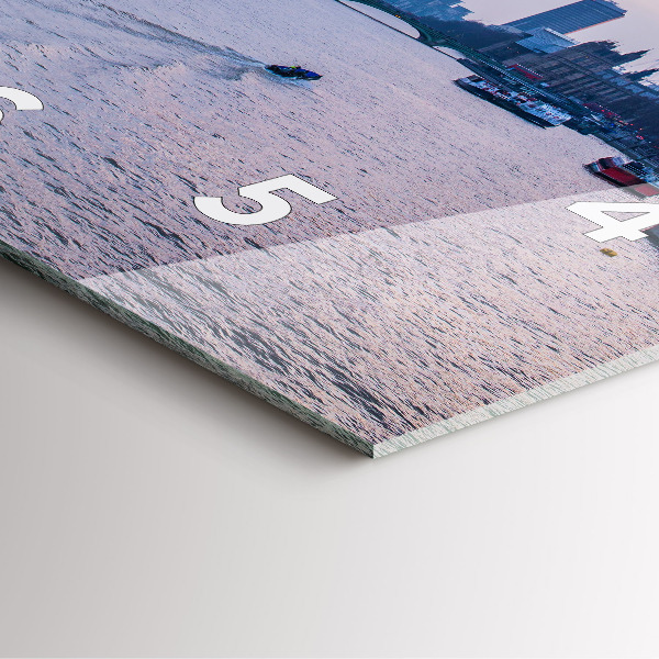 Čtvercové nástěnné hodiny Panorama města London Eye