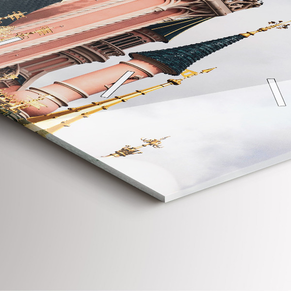 Čtvercové nástěnné hodiny Zámek Disneyland v Paříži