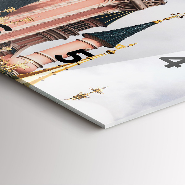 Čtvercové nástěnné hodiny Zámek Disneyland v Paříži