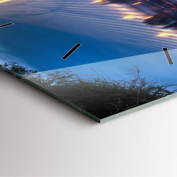 Skleněné hodiny čtvercové Most Rędziński Wroclaw