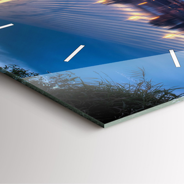 Skleněné hodiny čtvercové Most Rędziński Wroclaw