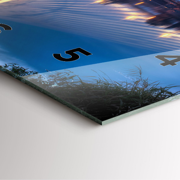 Skleněné hodiny čtvercové Most Rędziński Wroclaw