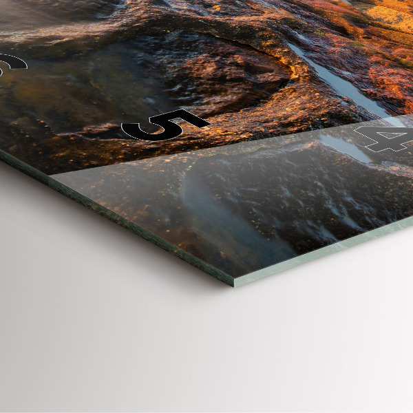 Skleněné hodiny čtvercové Maják a Baltské moře