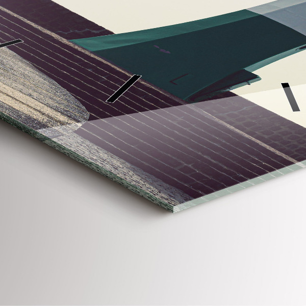 Čtvercové nástěnné hodiny Maják a moře