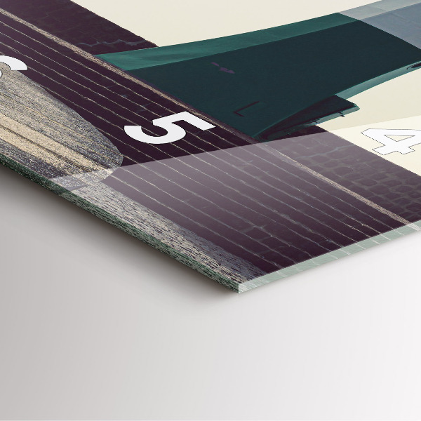 Čtvercové nástěnné hodiny Maják a moře