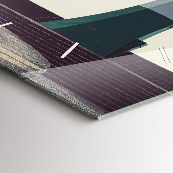 Čtvercové nástěnné hodiny Maják a moře