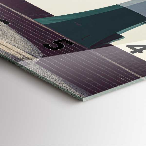 Čtvercové nástěnné hodiny Maják a moře