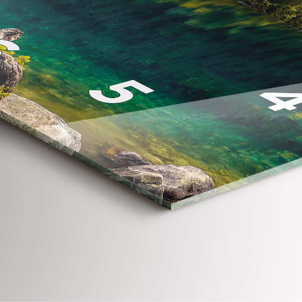 Čtvercové nástěnné hodiny Morskie Oko v Tatrách