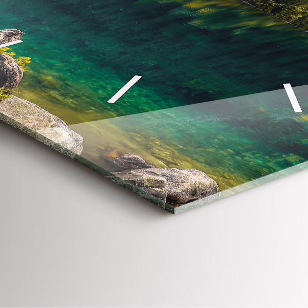 Čtvercové nástěnné hodiny Morskie Oko v Tatrách