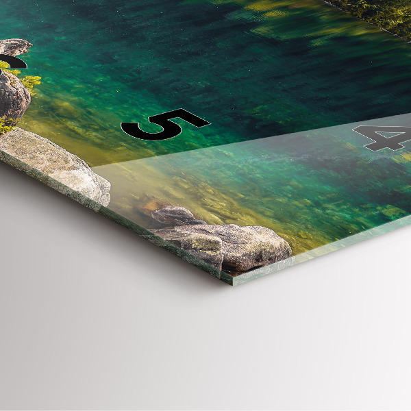 Čtvercové nástěnné hodiny Morskie Oko v Tatrách