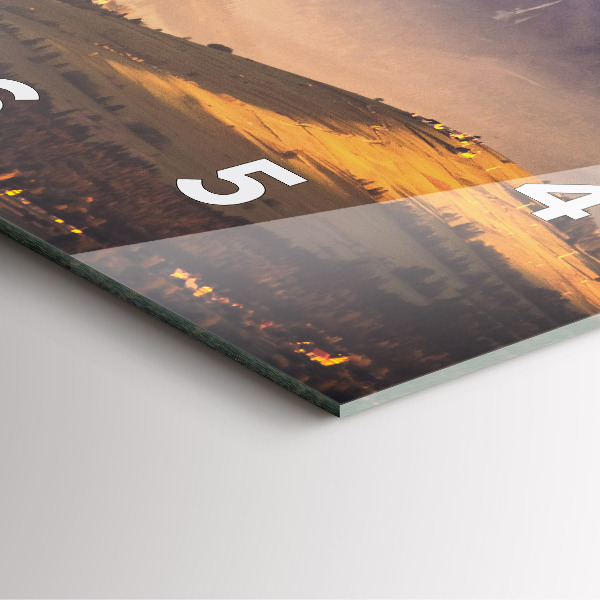 Čtvercové nástěnné hodiny Zimní krajina v Tatrách