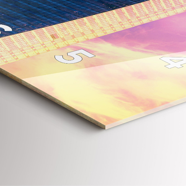 Čtvercové nástěnné hodiny Mrakodrap ve Varšavě