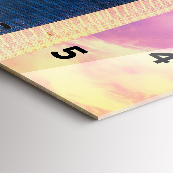 Čtvercové nástěnné hodiny Mrakodrap ve Varšavě