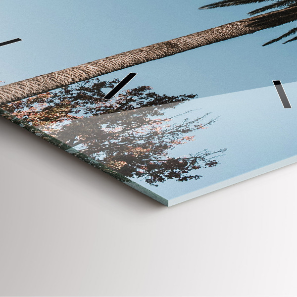 Čtvercové nástěnné hodiny Palmy v Los Angeles