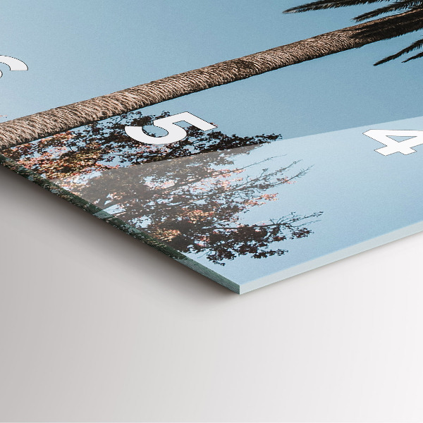 Čtvercové nástěnné hodiny Palmy v Los Angeles