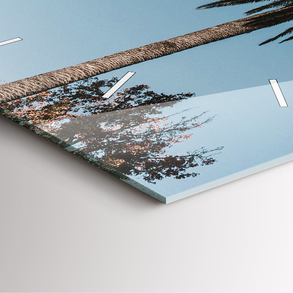 Čtvercové nástěnné hodiny Palmy v Los Angeles