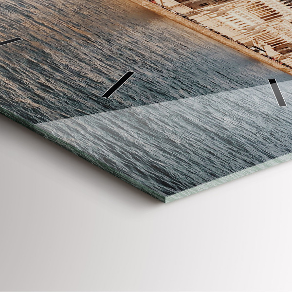 Čtvercové nástěnné hodiny Parlament v Budapešti