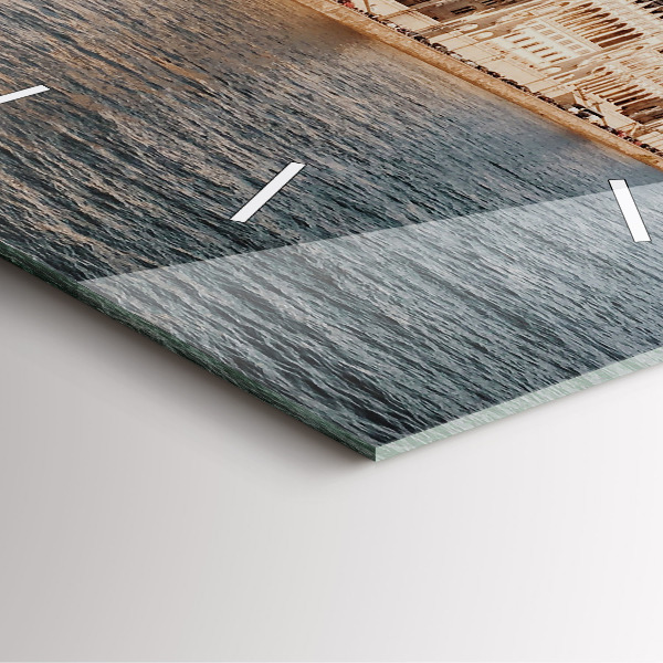 Čtvercové nástěnné hodiny Parlament v Budapešti