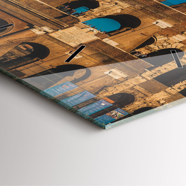 Čtvercové nástěnné hodiny Koloseum v Itálii