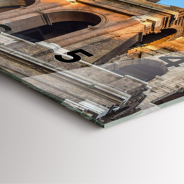 Čtvercové nástěnné hodiny Koloseum v Římě