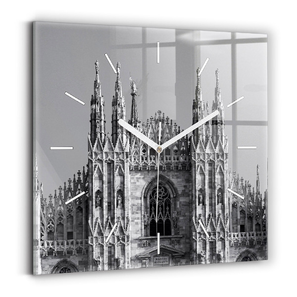 Čtvercové nástěnné hodiny Katedrála Duomo Di Milano