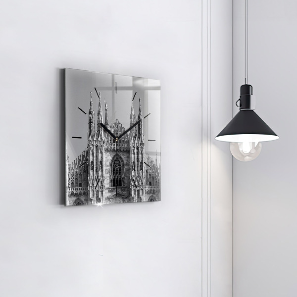 Čtvercové nástěnné hodiny Katedrála Duomo Di Milano