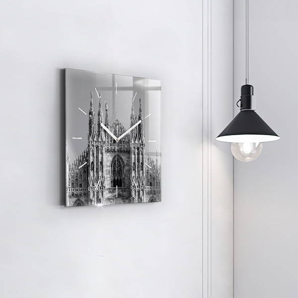 Čtvercové nástěnné hodiny Katedrála Duomo Di Milano