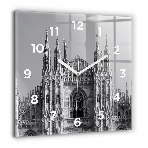 Čtvercové nástěnné hodiny Katedrála Duomo Di Milano
