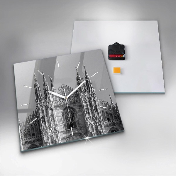 Čtvercové nástěnné hodiny Katedrála Duomo Di Milano