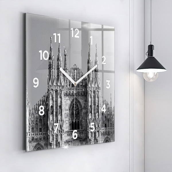 Čtvercové nástěnné hodiny Katedrála Duomo Di Milano