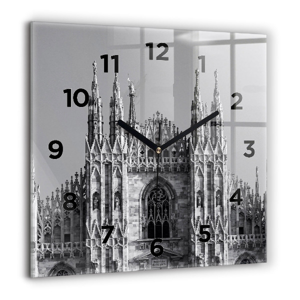 Čtvercové nástěnné hodiny Katedrála Duomo Di Milano