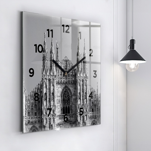 Čtvercové nástěnné hodiny Katedrála Duomo Di Milano