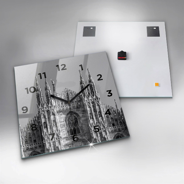 Čtvercové nástěnné hodiny Katedrála Duomo Di Milano