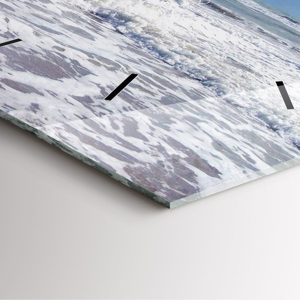 Čtvercové nástěnné hodiny Potopené vodní plavidlo