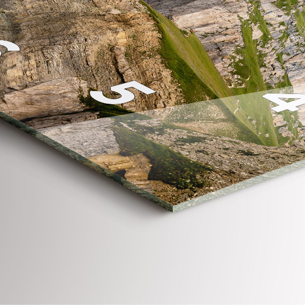 Čtvercové nástěnné hodiny Skalnaté hory