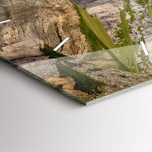 Čtvercové nástěnné hodiny Skalnaté hory