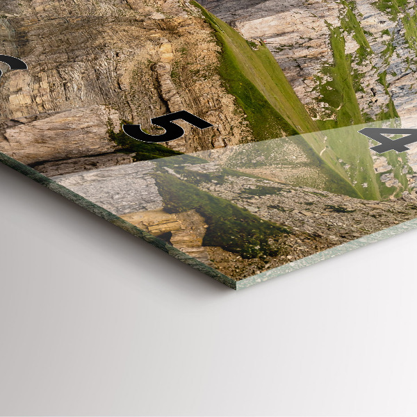 Čtvercové nástěnné hodiny Skalnaté hory