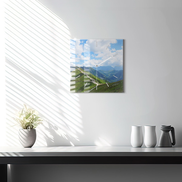 Čtvercové nástěnné hodiny Kasprowy Wierch Zakopane