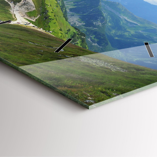 Čtvercové nástěnné hodiny Kasprowy Wierch Zakopane