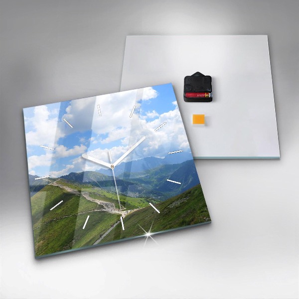 Čtvercové nástěnné hodiny Kasprowy Wierch Zakopane