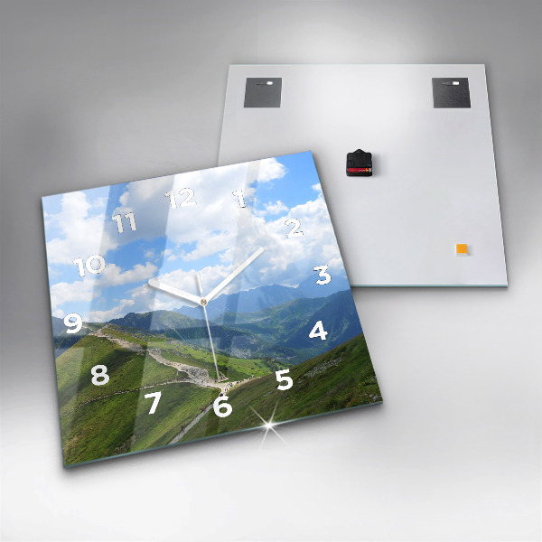 Čtvercové nástěnné hodiny Kasprowy Wierch Zakopane