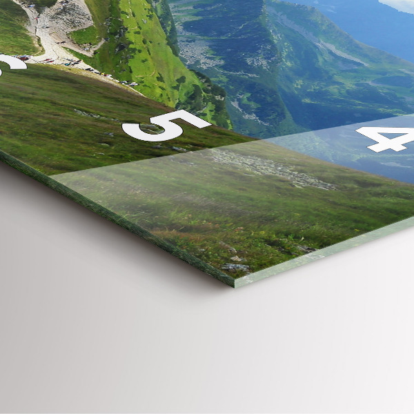 Čtvercové nástěnné hodiny Kasprowy Wierch Zakopane