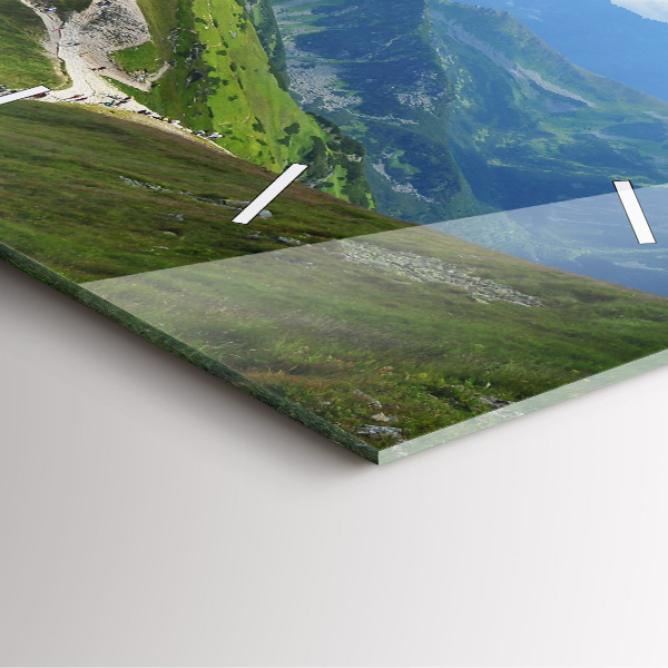 Čtvercové nástěnné hodiny Kasprowy Wierch Zakopane