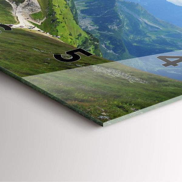 Čtvercové nástěnné hodiny Kasprowy Wierch Zakopane