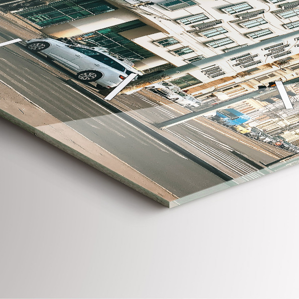 Čtvercové nástěnné hodiny Tančící dům Praha