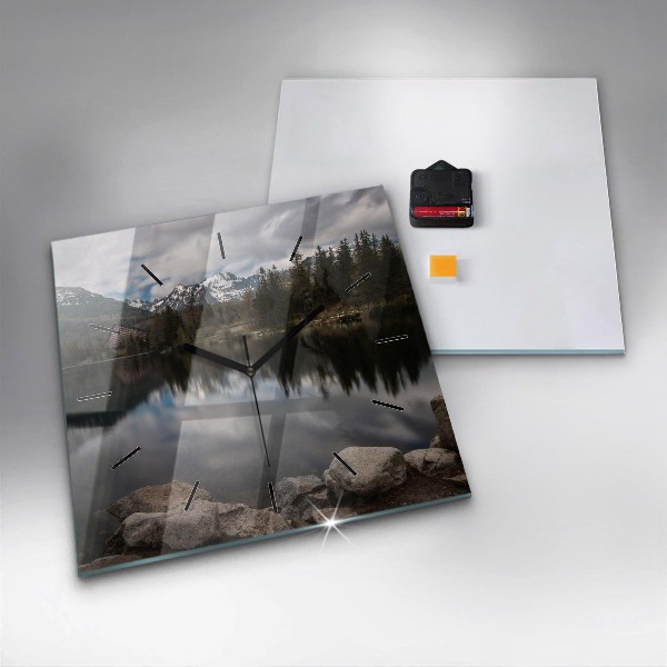 Čtvercové nástěnné hodiny Vysoké Tatry na Slovensku