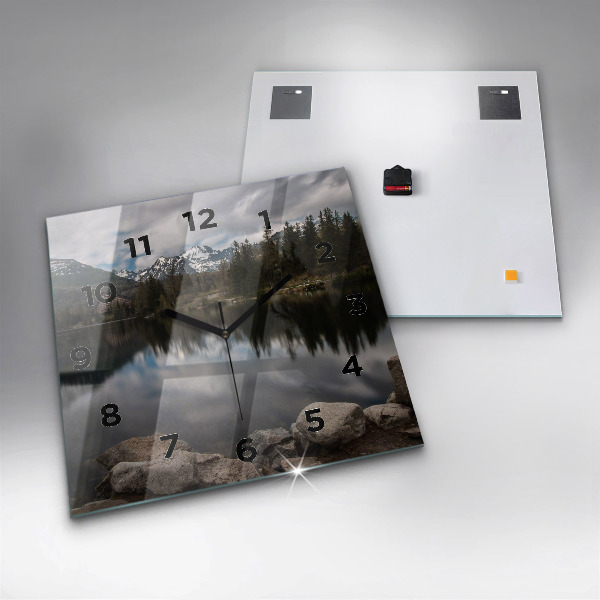 Čtvercové nástěnné hodiny Vysoké Tatry na Slovensku